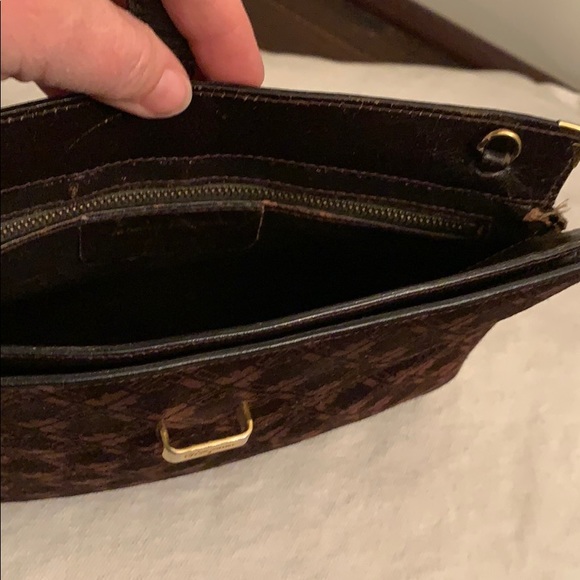 Vintage Salvatore Ferragamo Brown Logo Suede Bag - Picture 14 of 16